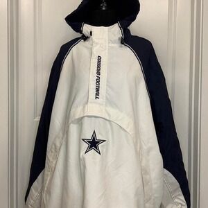 Vintage Dallas Cowboys Reebok NFL On Field Hooded Jacket XL